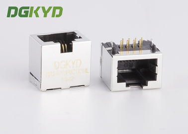 Metal Shielded Female Rj45 Ethernet Jack Connector Without Transformer , 11.5mm
