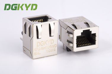 Metal shielded 100 BASE rj45 connector module with magnetics