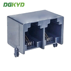 DGKYD55231262IWA1DY7 Dual Port RJ11 6P2C Lightless Full Plastic Mesh Socket 50U