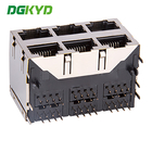 DGKYD59212388HWA1DY1A062 RJ45 multi port shielded connector without light 8P8C Ethernet socket without isolation spring