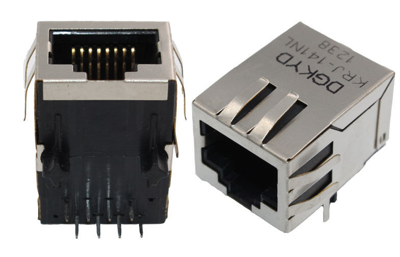 Surface Mount shielded cat6 rj45 connectors With Right Angle