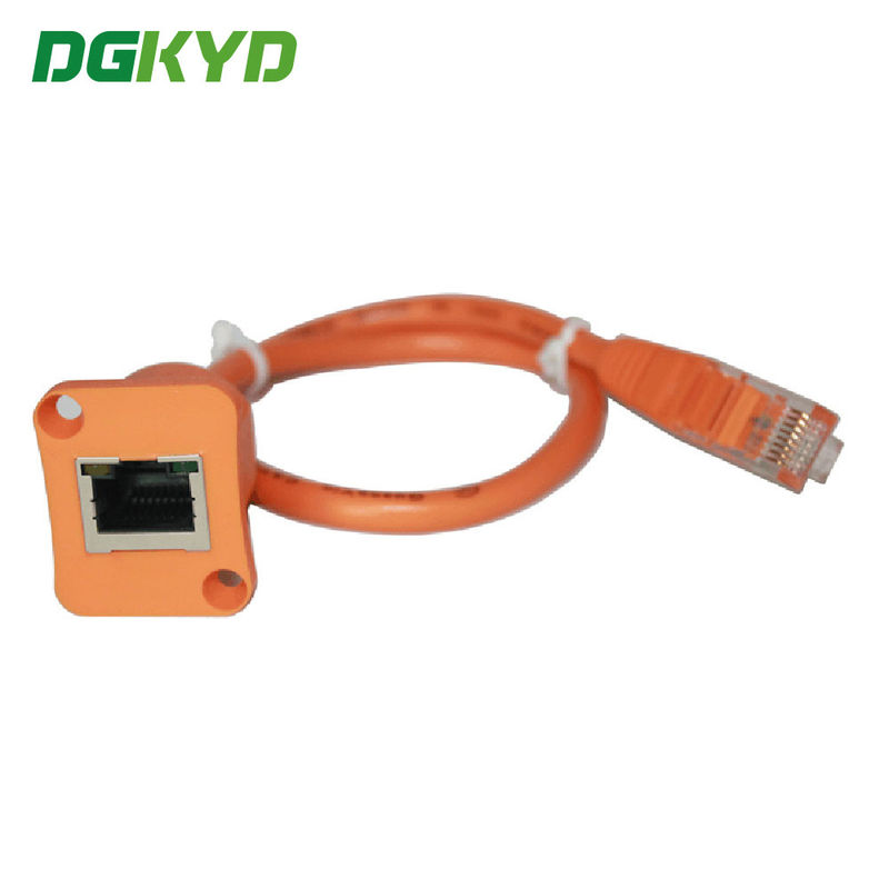 M3 Screw LED To Rj45 Plug Connecting Patch Cable Panel Mount Extension Cable