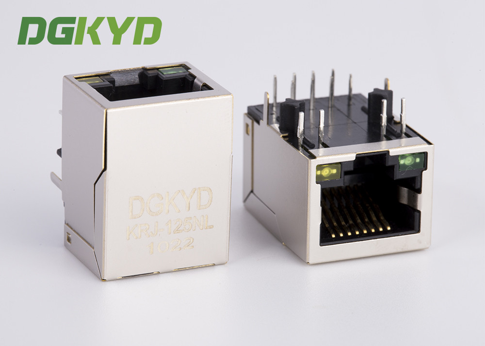 Right Angle 10/100 RJ45 Cable Connector with for