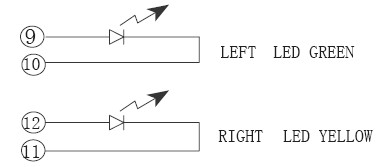 PCB Network RJ45 Modular Jack HR911103A Filter Connectors , LED Tab Down