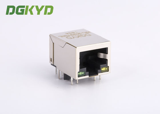 Right Angle Dip Modular Jack 8P8C Rj45 With Transformer Surface Mount