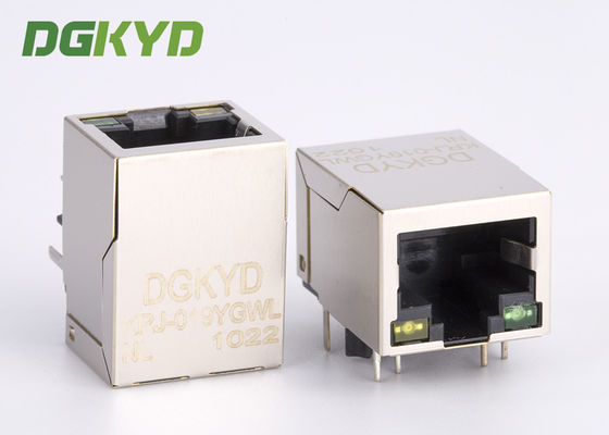 Shielded Magnetics Rj45 Pcb Connector With Integrated Transformer ...