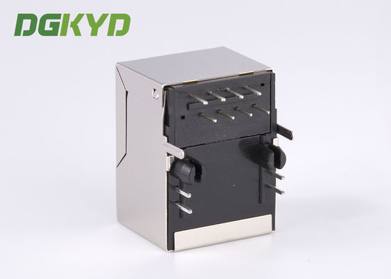 Shield RJ45 Modular Jack Female Magnetic Network Port With Lan Transformer