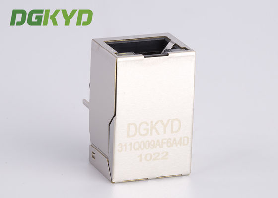 90 Degree shielded gigabit ethernet rj45 connector with magnetics cat6 rj45 plug RJ45 With Transformer