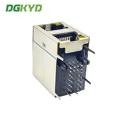 DGKYD21B084AB2A5D068 2X1 Multi-Port 100M Connector 10P8C RJ45 Modular Jack Ethernet Filter