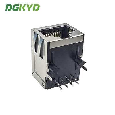 DSL / ADSL Right Angle 10 / 100 base RJ45 female jack with transformer,Rohs Compliant