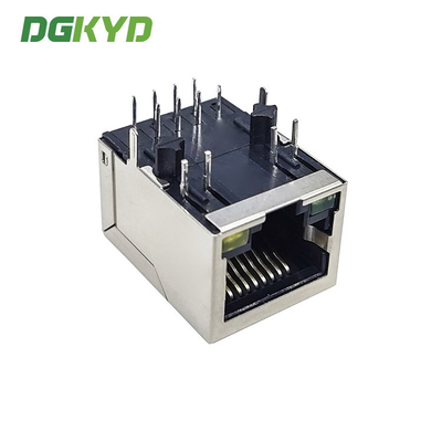 Customized Shielded 10/100base Single Port RJ45 Jack With Lan Transformer