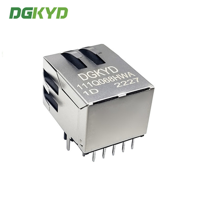 DGKYD111Q068HWA1D Gigabit Lightless Single Port Pcb Connector In-Line Network Socket Modular Jack RJ45