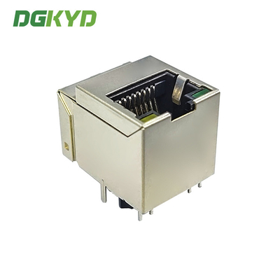 DGKYD511B207AB2A1DP068 180 Degree Notched RJ45 Connector Ethernet Filter POE 6U Network Interface