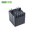 KRJ-5224GYWKNL 180 Degree In-Line Network Port Socket Empty Package RJ45 Connector With Light Without Shield