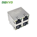 DGKYD59212288DB1A1DY1B022 Stacked 2X2 Multi-Port RJ45 Network Socket With Light Strip Shielding Data Communicationce