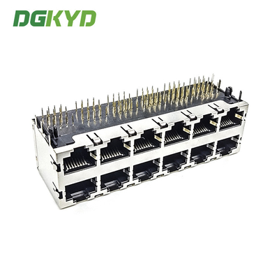 DGKYD59212688DE3A1DB4C048 Multi-Port RJ45 Stacked Ethernet Socket 2X6