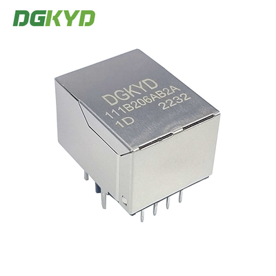 DGKYD111B206AB2A1D RJ45 Connector 100M Horizontal 90 Degrees Straight Plug With Light And Shield