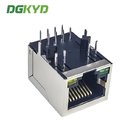 DGKYD111B206AB2A1D RJ45 Connector 100M Horizontal 90 Degrees Straight Plug With Light And Shield