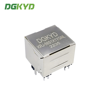 KRJ-56S1X1YGNL Metal Shielded Cat5 Rj45 Female Connector