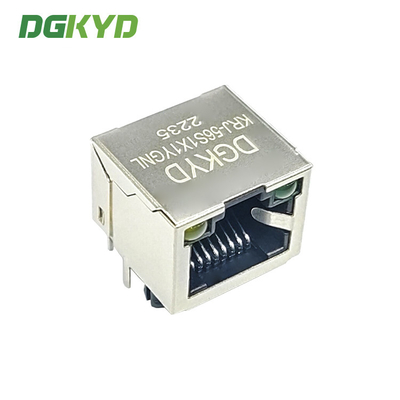 KRJ-56S1X1YGNL Metal Shielded Cat5 Rj45 Female Connector