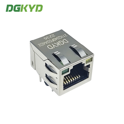 DGKYD211Q340FD2A4D2(2.5G) Port Upward Connector Pcb Modular Jack RJ45 Shielded Network Interface