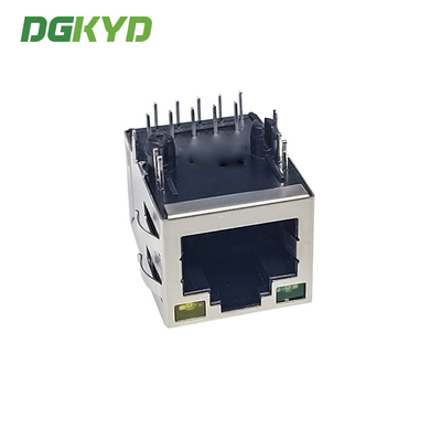 DGKYD211Q340FD2A4D2(2.5G) Port Upward Connector Pcb Modular Jack RJ45 Shielded Network Interface