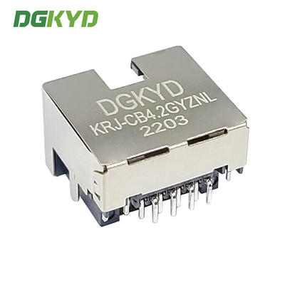 KRJ-CB4.2GYZN Metal Shielded Dip Low Profile Rj45 Jack SMT
