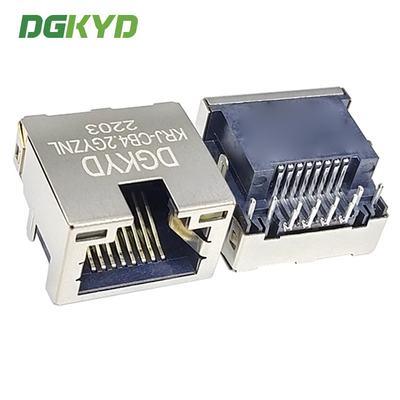 KRJ-CB4.2GYZN Metal Shielded Dip Low Profile Rj45 Jack SMT