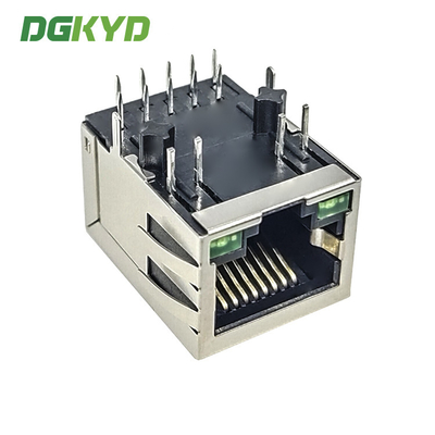 DGKYD111B510DB3A1DPT Single Port Horizontal RJ45 Connector Integrated Transformer Filter POE Bayonet Downward