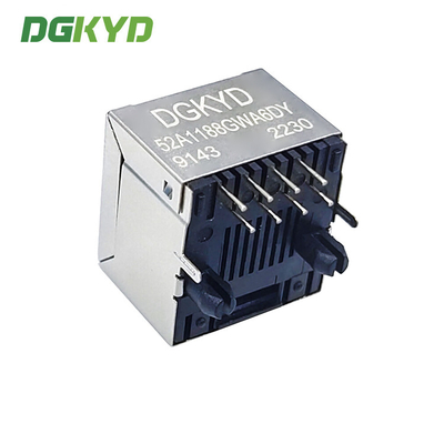 DGKYD52A1188GWA6DY9143 52A RJ45 8P8C Connector In Line 180 Degree Socket