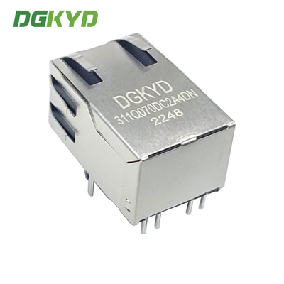 DGKYD311Q070DC2A4DN 25.4mm Network Interface Connector Single Port Gigabit Filter Integrated Transformer 10PIN