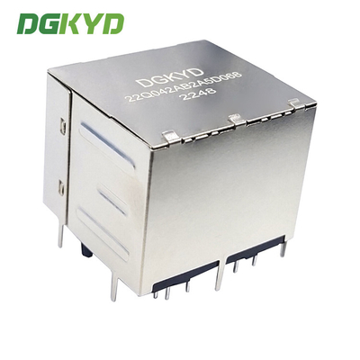 DGKYD22Q042AB2A5D068 RJ45 Gigabit Network Connector With Light Shield 10PIN