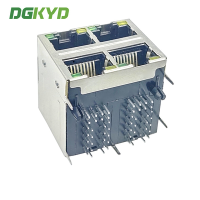 DGKYD22Q042AB2A5D068 RJ45 Gigabit Network Connector With Light Shield 10PIN