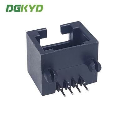 DGKYD53241188IWA1DY1006 Single Port Black RJ45 Network Connector All Plastic