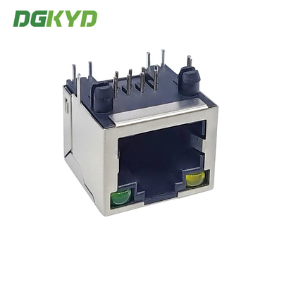 DGKYD561188AB1A1DY128 Network Socket 8P8C Connector Horizontal With Lamp / Shield