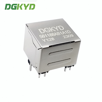 DGKYD561188AB1A1DY128 Network Socket 8P8C Connector Horizontal With Lamp / Shield