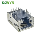 DGKYD1611Q002FF3A10DC057(10G) Single Port TAB DOWN DIP Connector With Lamp Belt Wing Transformer