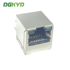DGKYD511B002AA1A8D RJ45 100M 180-degree straight network connector 8PIN with lamp and shielded socket Y/G