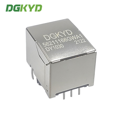 DGKYD56211166GWA1DY1030 Single Port RJ12 Connector 6P6C Shielded Lightless G/FU