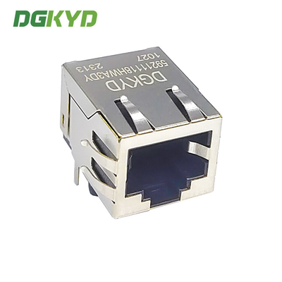 DGKYD5921111HWA3DY1027 90 Degree In Line RJ45 Connector 10P8C Without Lamp