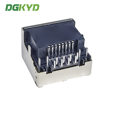 KRJ-CB4.2YGZNL Metal Shielded Dip Low Profile Rj45 Jack