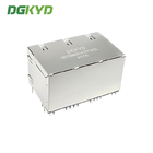 DGKYD59212388DB1A1DY1B022 RJ45 Ethernet Socket 2X3 Port 8P8C Modular Socket With Isolation Spring LED