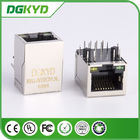 China supplier KRJ-B002GYLNL metal shielded single port cat5 magnetic rj45 connector with LED