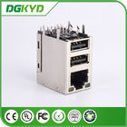 Gigabit Ethernet SFP Connector RJ45 Stacked With Double USB Port