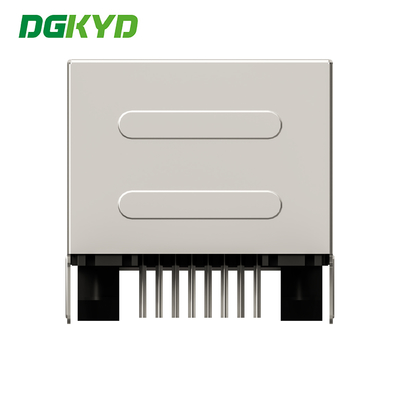 DGKYD561188GWA1DY1 Single Port RJ45 Socket Black With Copper Shell 8P8C PBT