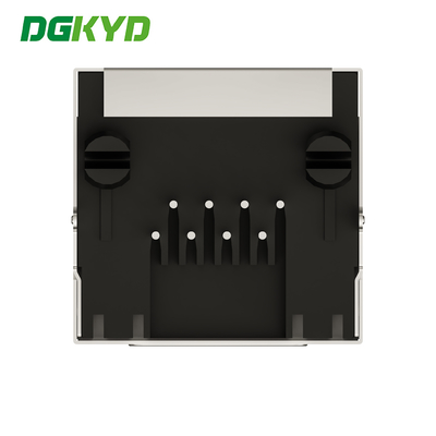 DGKYD561188GWA1DY1 Single Port RJ45 Socket Black With Copper Shell 8P8C PBT