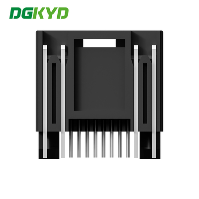 Black RJ45 Straight Through 56 Full Plastic Strip Light Without Filter Mesh Socket DGKYD561188JB1A1DY1