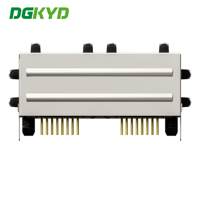 Tab UP Ganged Double Port Magnetic Modular Jack Cat5e Rj45 Keystone Connector DGKYD561288HWA3DY1027