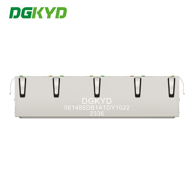 DGKYD561488DB1A1DY1022 4 Ports Shielded Rj45 Connector 1x4 Port RJ45 Socket Multi Socket RJ45 With LED