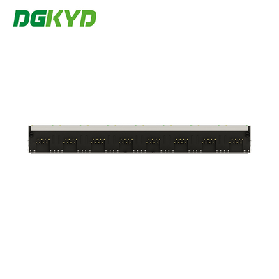 90 Degrees 1x8 RJ45 Female Jack 8 Ports Network Switch Connectors DGKYD561888AB1A1D9Y1022